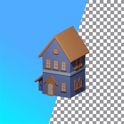 Premium Psd Isometric House D Render Vector Psd