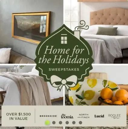 Brookside Home For The Holiday Sweepstakes Win A 1 500 Holiday Prize