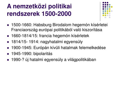 Ppt A Nemzetk Zi Politika Elm Lete Powerpoint Presentation Free