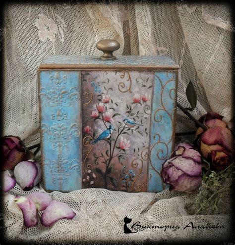 Короб для сыпучих продуктов "Райский сад" | Dekopaj, Ahşap kutu, Decoupage