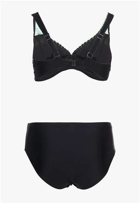 Zielone Bikini Dwuczęściowe Biustonosz z Regulowanymi Ramiączkami Majtki Figi Yumeria Renee