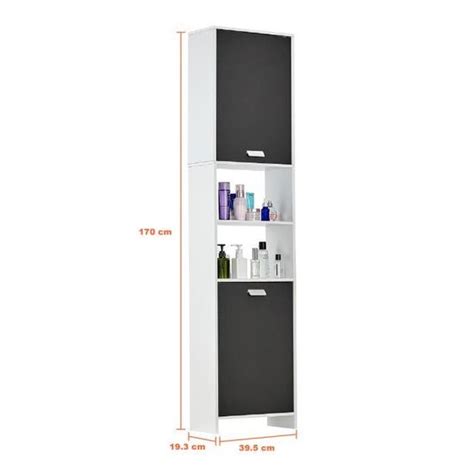 Casabel Meuble Colonne De Salle De Bain Avec Compartiments Armoire