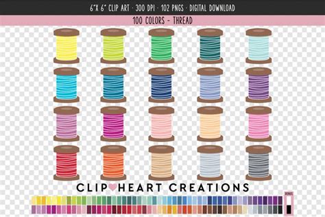 Sewing Thread Clip Art - 100 Clip Art Graphics (146892)