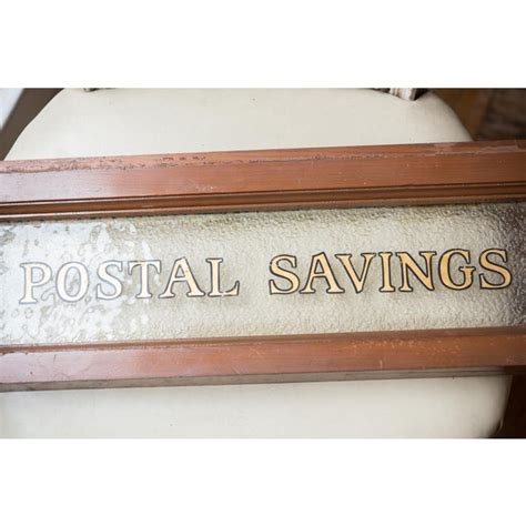 Vintage United States Post Office Glass & Wood Sign | Chairish