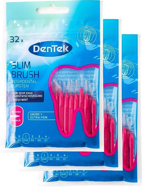 X Interdental Brushes Pieces Extra Fine Dentek Mm Slim Brush