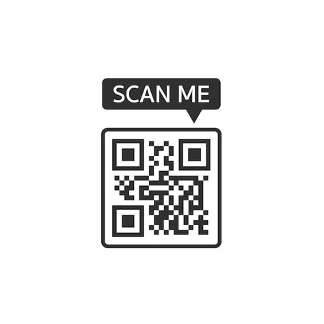 Qr code für smartphone inschrift scannen sie mich mit smartphone symbol