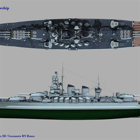 Battleship R.N. Roma 3D | CGTrader