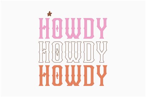 Retro Western Howdy Svg Design Afbeelding Door Svg Box · Creative Fabrica