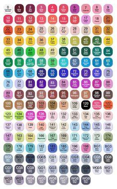 The Color Chart For Each Product Is Shown With Different Colors And