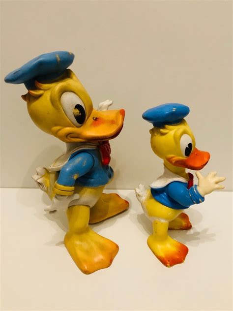 Beeldje Walt Disney Donald Duck Rubberen Figuren Ledraplastic