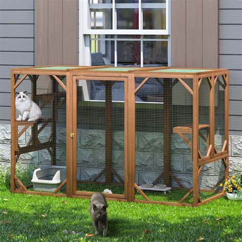 Buy Coziwow Large Wooden Catio Outdoor Cat Enclosure Outside Cat Cage