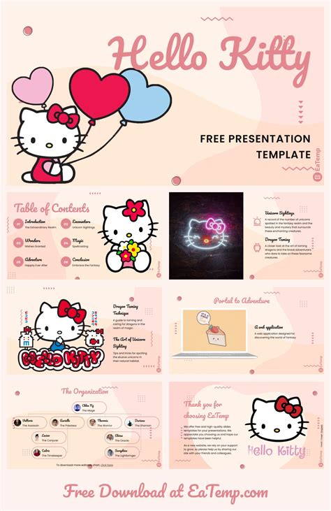 Hello Kitty PPT Presentation Template - Free PowerPoint Templates ...