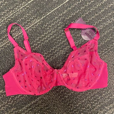 Cacique Intimates Sleepwear Nwt Cacique Seriously Sexy Hot Pink Sheer Full Coverage Bra