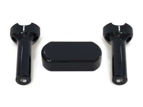 In Straight One Piece Riser Kit Gloss Black Fits In Handlebar