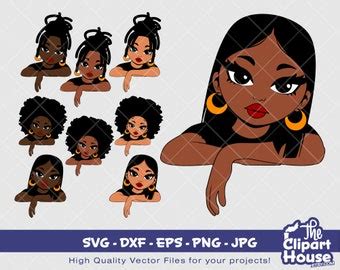 Peekaboo Profile Woman Bundle Digital Svg Dxf Eps Png Etsy