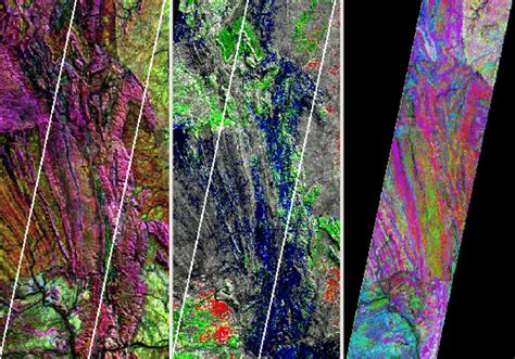 Bull Creek Target At Left Clay Iron And Silica RGB Landsat TM Band