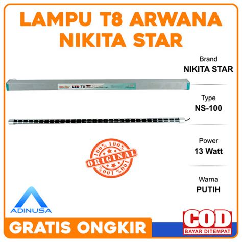 Jual LAMPU TANNING AROWANA T8 NIKITA STAR 100 CM CELUP LOUHAN AQUARIUM