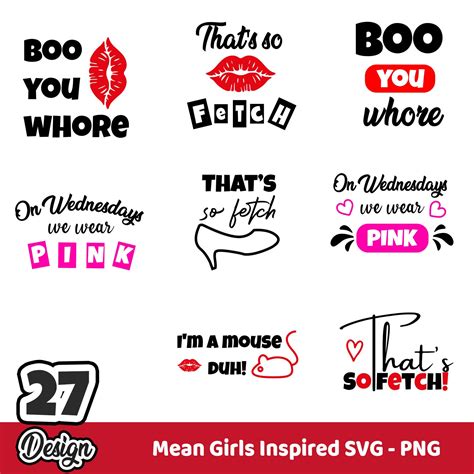 Burn Book Png Mean Girls Svg Mean Girls Inspired Svg Bundle Mean