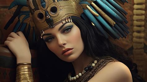 Premium AI Image Beautiful Cleopatra Queen Of The Ptolemaic Kingdom