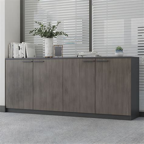 Modern Espresso File Cabinet Solid Wood Lateral File Cabinet with Storage Shelves Filing Cabinets