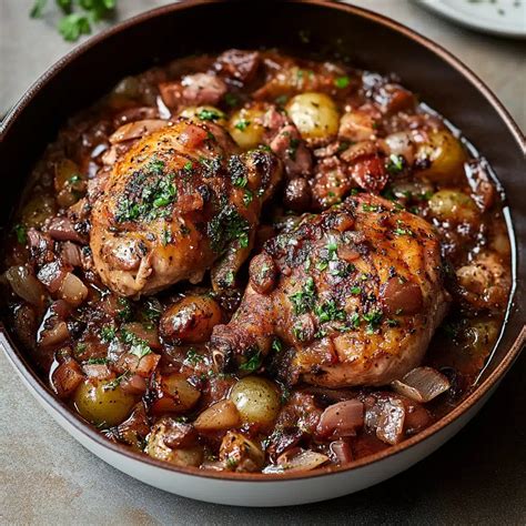 french  au vin  classic dish  comfort  flavor recipezed