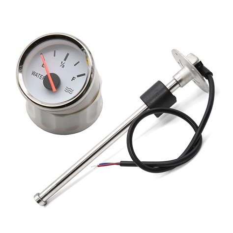 Water Level Gauge Water Level Sensor 52mm Water Level Meter Tank Indicator With Red Backlight