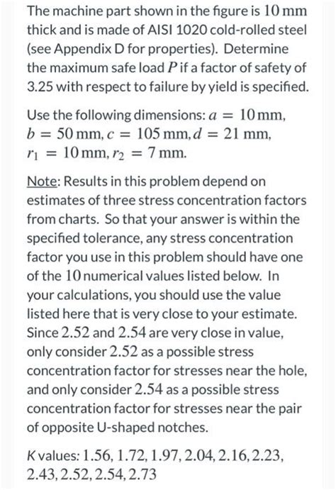 Solved The Machine Part Shown In The Figure Is Mm Thick Chegg