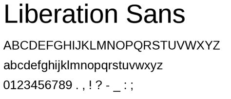 Liberation Sans Font Basic Sans Serif