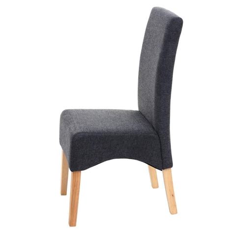 Er Set Esszimmerstuhl Latina K Chenstuhl Stuhl Stoff Textil Mvg Zertifiziert Dunkelgrau
