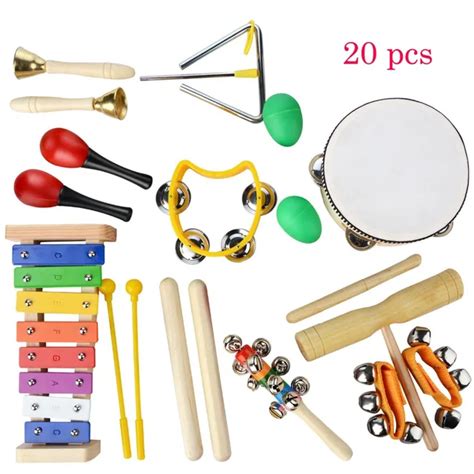 20 PCS Crianças Instrumentos Musicais Rhythm Set Música Conjunto