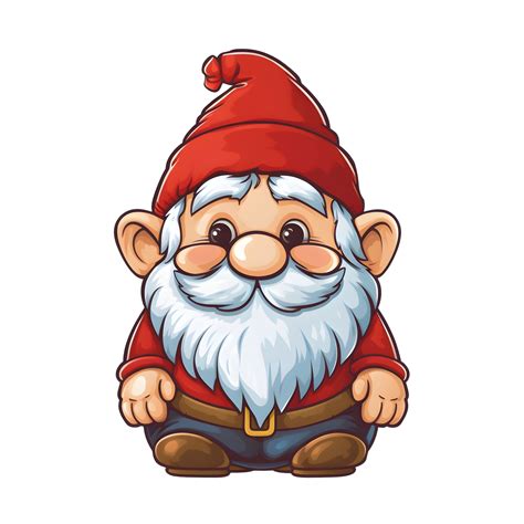 Gnome cartoon character. Cute gnome on transparent background. AI ...