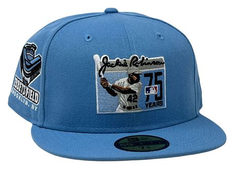 JACKIE ROBINSON 75TH ANNIVERSARY EBBETS FIELD SKY BUE GRAY BRIM NEW ER ...