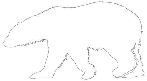 Polar Bear Outline Printable