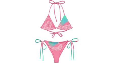 Formula S7 Heart Eternal Love Snake Recycled String Mystical Bikini In Pink Lyst