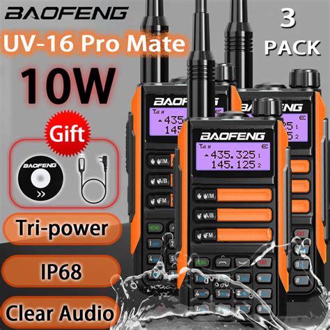 BaoFeng UV-16 Pro V2 파워 안테나 워키 토키 Type-C 충전기 장거리 라디오 방수 UV16 송수신기 햄 양방향 ...