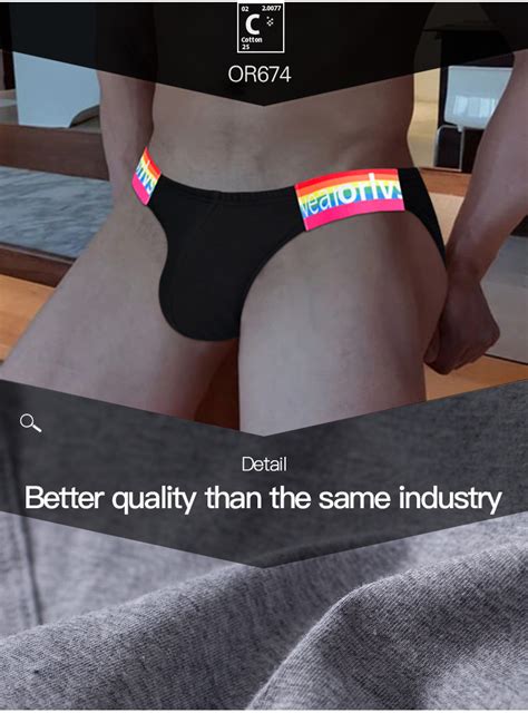 Cmenin Sexy Mens Lingerie Cotton Men S Panties Colorful Striped Man