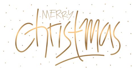 Golden Christmas Word Handwriting Design Vector Christmas Golden