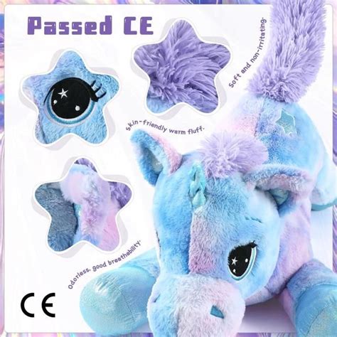 MorisMos Peluche Licorne Géante 80cm Kawaii Licorne Jouet en Peluche