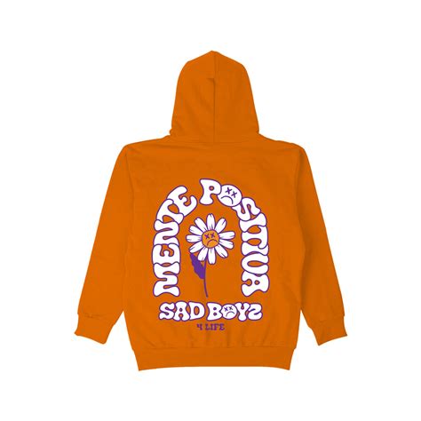 Mente Positiva 4l Hoodie Orange Sadboyzco