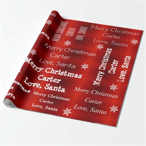 Personalized Santa Christmas Wrapping Paper | Zazzle