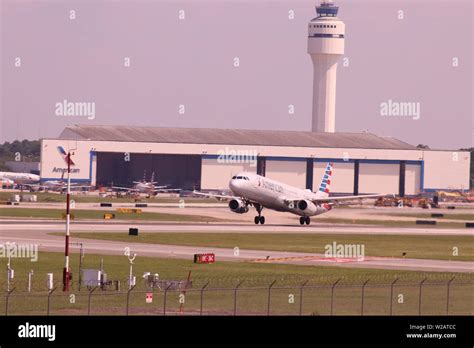 American Airlines Planes Taking Off At Clt Charlotte Douglas