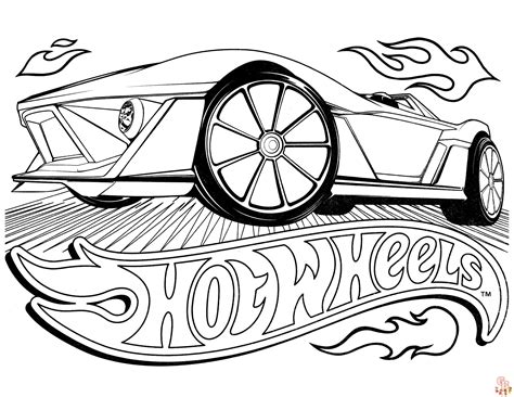 Dibujos De Autos Hot Wheels Para Colorear Vsun