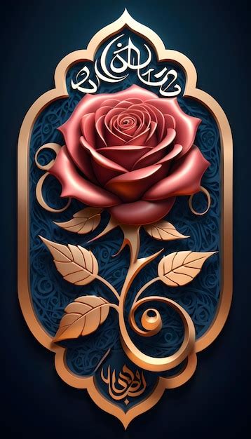 Premium Photo Beautiful Arabic Calligraphy Of Rose