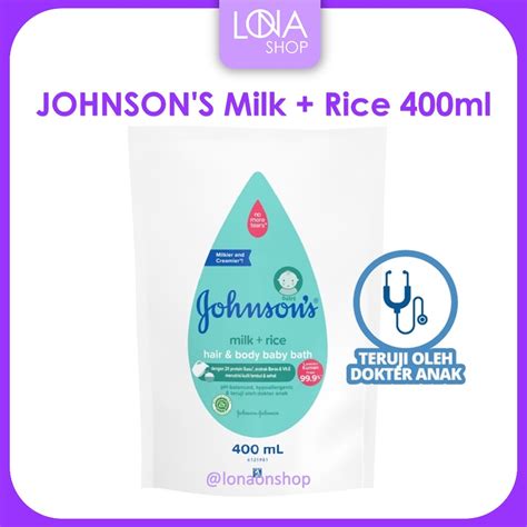 Jual Refill Sabun Johnson S Milk Rice Hair Body Baby Bath Ml