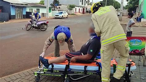 Moto Biz E Peugeot 206 Se Envolvem Em Acidente Na Rua Leonardo Da Vinci