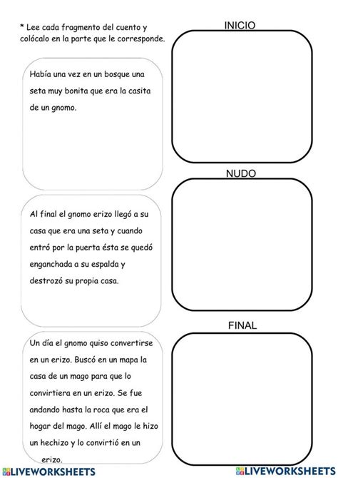 Ejercicio Interactivo De Partes Del Cuento Images