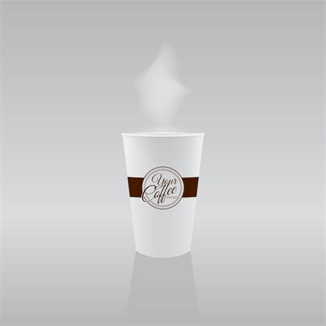 Premium Vector Paper Cup With Hot Coffee