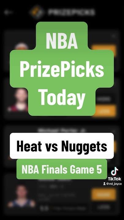 Prize Picks Nba Parlay Today Wins 750 Heat Vs Nuggets Youtube