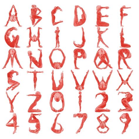 Naked Alphabet Art Typeface In Graphic Design Poster Alphabet