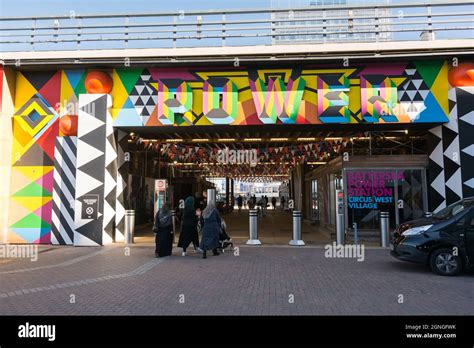 The New Colourful Entrance To Circus West Village At Battersea Power By